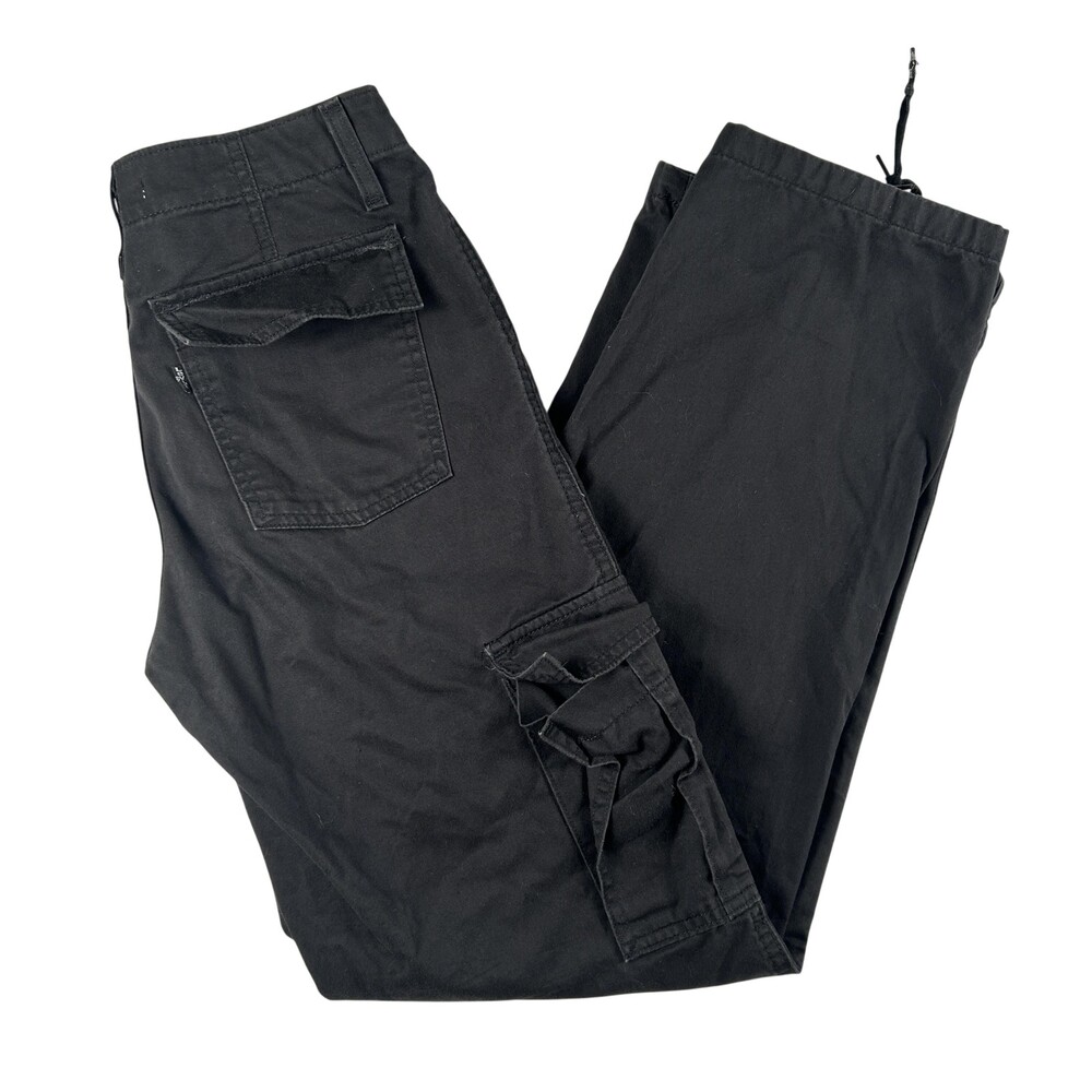 Levi's Cargo Pants Womens 24x32 Black '94 Baggy Twill Drawstring Relaxed Utility